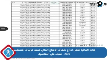 وزارة المالية تكمل إدراج دفعات الإفراج المالي ضمن مرتبات أغسطس 2025.. تعرف على التفاصيل